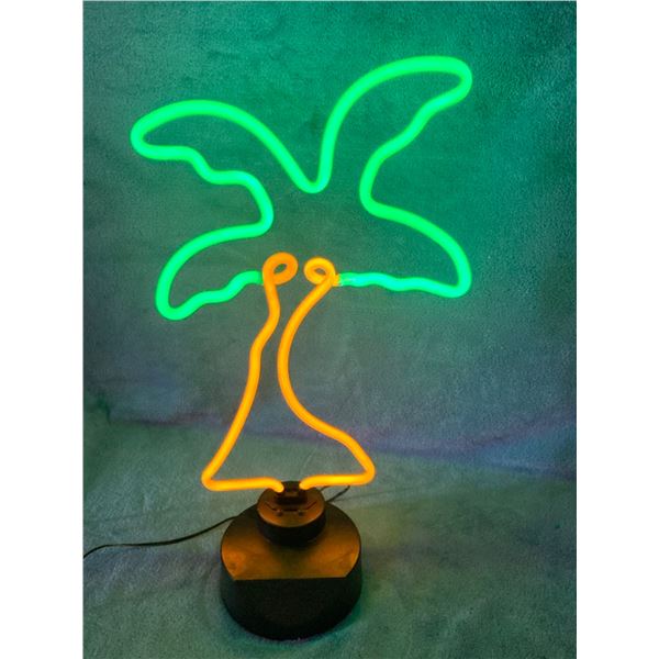 NEON LIGHT PALM TREE  - WORKS!