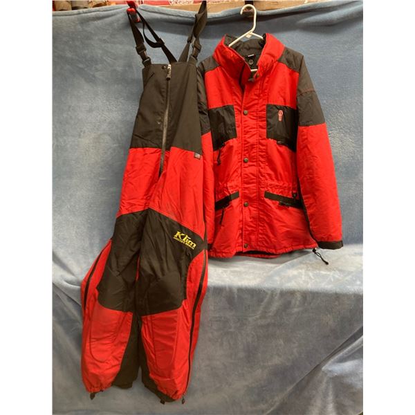 RED AND BLACK SNOW SLED WEAR