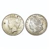 Image 1 : [2] US Silver Dollars [1921, 1925] CLOSELY UNCIRCU