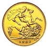 Image 2 : 1982 G. Britain .1176oz Gold 1/2 Sovereign CLOSELY