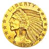 Image 1 : 1909 $5 Gold Half Eagle CLOSELY UNCIRCULATED