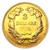 Image 2 : 1874 $3 Gold Piece CLOSELY UNCIRCULATED