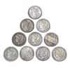 Image 1 : 1886-1901 Varied Date Morgan Dollars [10 Coins]