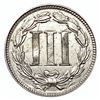 Image 2 : 1865 Nickel Three Cent CLOSELY UNCIRCULATED