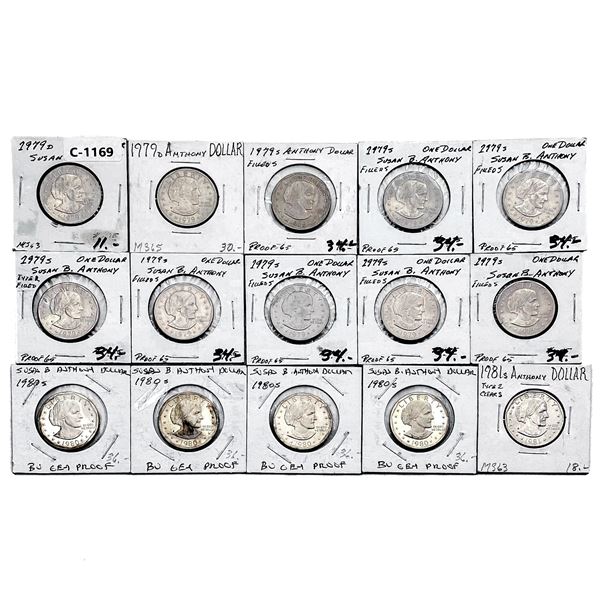 1979-1981 Susan B. Anthony Dollars [15 Coins]