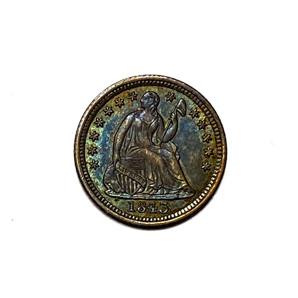 1843 Seated Liberty Half Dime