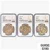 Image 1 : 1974 Set [3] Eisenhower Silver Dollar NGC MS65