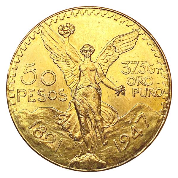 1947 Mexico 1.2057oz Gold 50 Pesos UNCIRCULATED