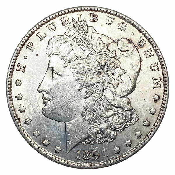 1891-S Morgan Silver Dollar CHOICE AU