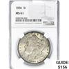 Image 1 : 1886 Morgan Silver Dollar NGC MS61