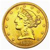 Image 1 : 1882-S $5 Gold Half Eagle UNCIRCULATED