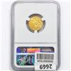 Image 2 : 1927 $2.50 Gold Quarter Eagle NGC MS62