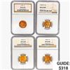 Image 1 : [4] 1954-1955 Wheat Cent NGC MS66 RD
