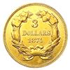 Image 2 : 1874 $3 Gold Piece CLOSELY UNCIRCULATED
