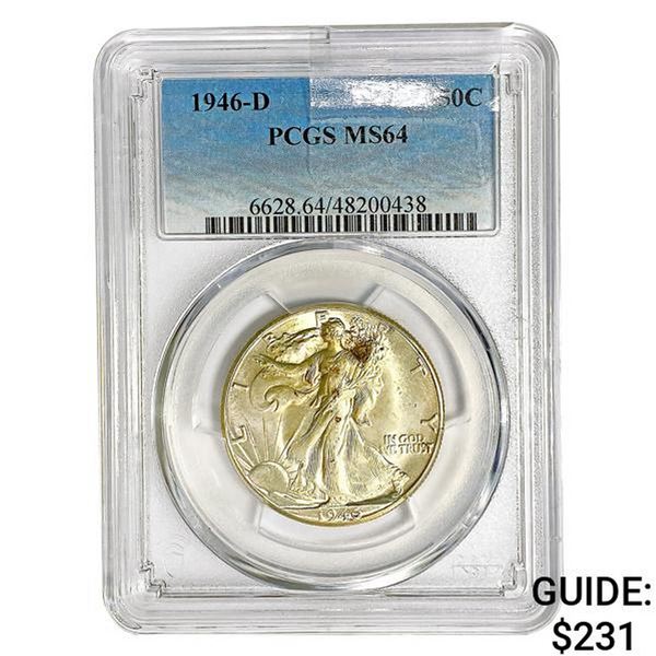 1946-D Walking Liberty Half Dollar PCGS MS64