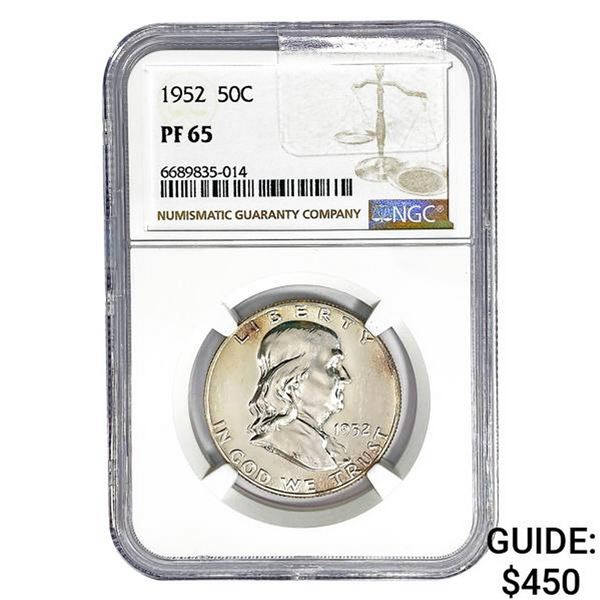 1952 Franklin Half Dollar NGC PF65