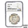 Image 1 : 1952 Franklin Half Dollar NGC PF65