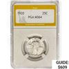 Image 1 : 1920 Standing Liberty Quarter PGA MS64