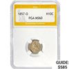 Image 1 : 1857-O Seated Liberty Half Dime PGA MS60