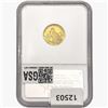 Image 2 : 1909 $2.50 Gold Quarter Eagle NGC MS62