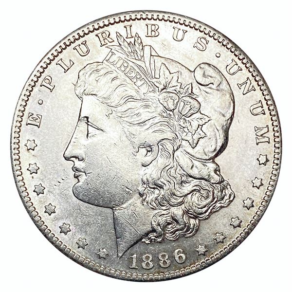 1886-S Morgan Silver Dollar CHOICE AU