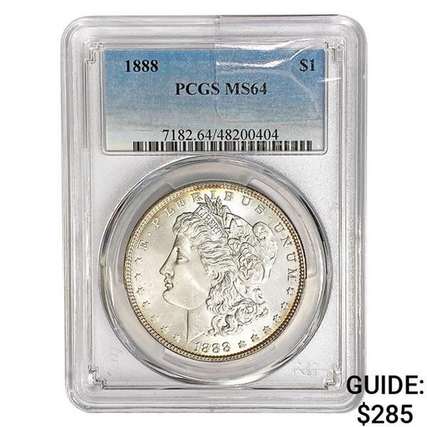 1888 Morgan Silver Dollar PCGS MS64