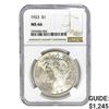 Image 1 : 1923 Silver Peace Dollar NGC MS66