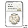 Image 1 : 1952 Franklin Half Dollar NGC MS66 FBL