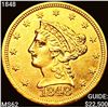 Image 1 : 1848 $2.50 Gold Quarter Eagle UNCIRCULATED