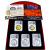 Image 4 : 2018 China 5PC GLD/SLV Moon Panda Set FDI [5 Coins