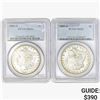 Image 1 : [2] Morgan Silver Dollars PCGS/NGC MS63 [1883-O, 1