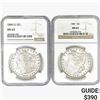 Image 1 : [2] Morgan Silver Dollars NGC MS63 [1884-O, 1887]