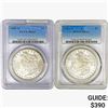 Image 1 : [2] Morgan Silver Dollars PCGS/NGC MS63 [1883-O, 1