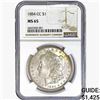 Image 1 : 1884-CC Morgan Silver Dollar NGC MS65
