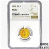 Image 1 : 1913 $2.50 Gold Quarter Eagle NGC MS62