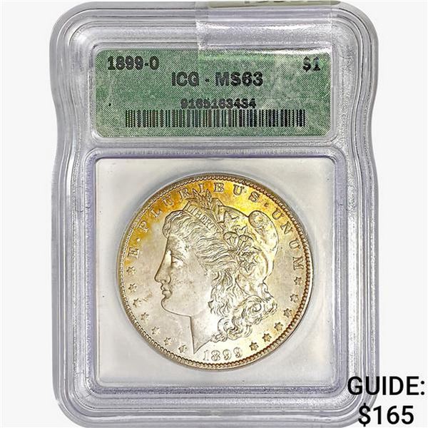 1899-O Morgan Silver Dollar ICG MS63