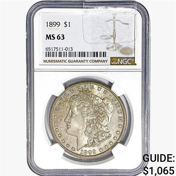 1899 Morgan Silver Dollar NGC MS63