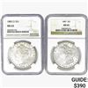 Image 1 : [2] Morgan Silver Dollars NGC MS63 [1885-O, 1887]