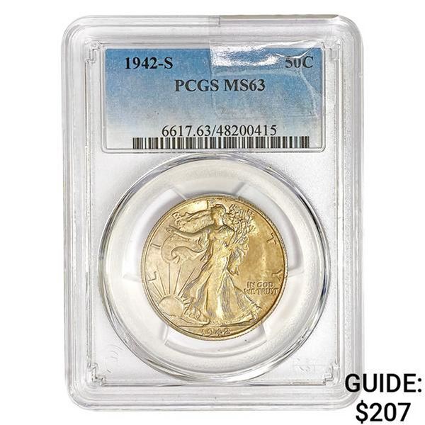 1942-S Walking Liberty Half Dollar PCGS MS63