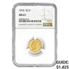 Image 1 : 1915 $2.50 Gold Quarter Eagle NGC MS61