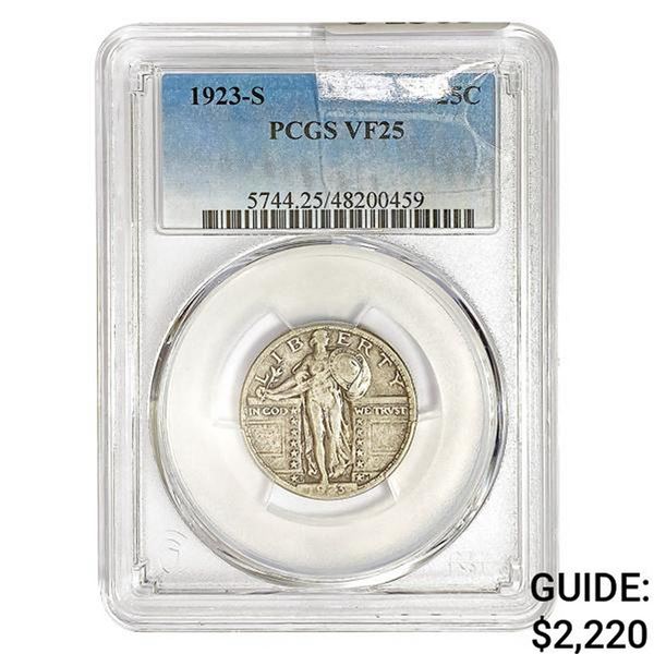 1923-S Standing Liberty Quarter PCGS VF25