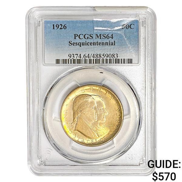 1926 Sesquincentennial Half Dollar PCGS MS64