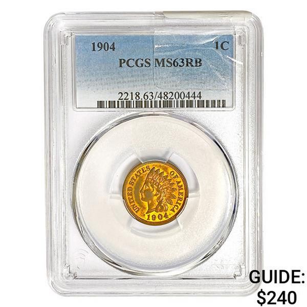 1904 Indian Head Cent PCGS MS63 RB