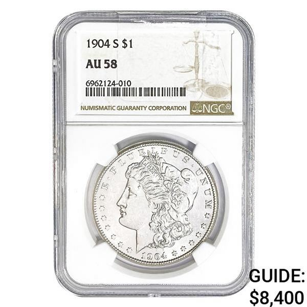 1904-S Morgan Silver Dollar NGC AU58