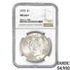 Image 1 : 1925 Silver Peace Dollar NGC MS66+