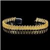 Image 2 : 10KY 4.25ctw Diamond 3-Row S-Link Estate Bracelet