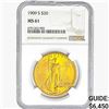 Image 1 : 1909-S $20 Gold Double Eagle NGC MS61
