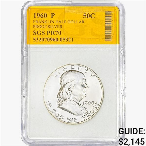 1960-P Franklin Half Dollar SGS PR70