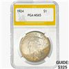 Image 1 : 1924 Silver Peace Dollar PGA MS65