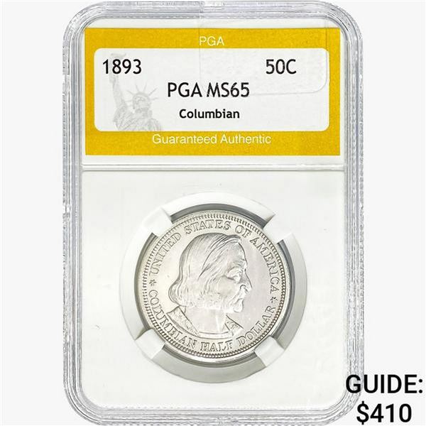 1893 Columbia Half Dollar PGA MS65